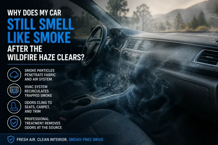removing smoke smell in car after wildfire season
