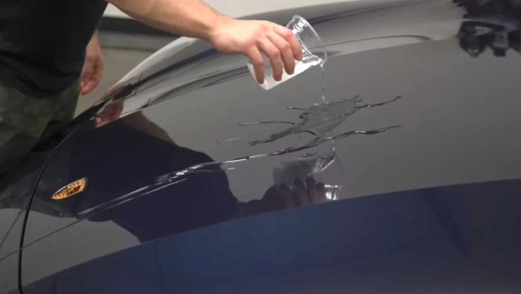 Auto Detailing Medford, OR ceramic coating on a new pickup truck, showing deep gloss and water-beading paint protection