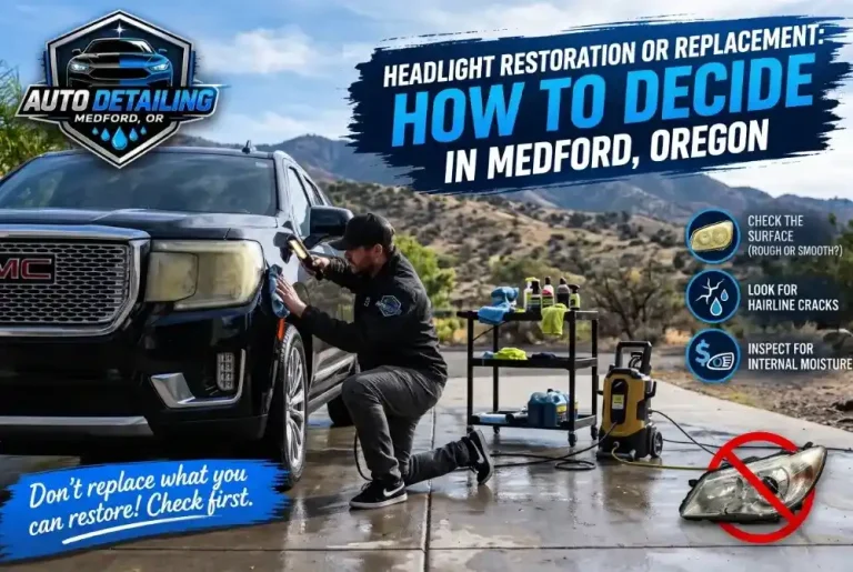 headlight restoration or replacement diagnostic check