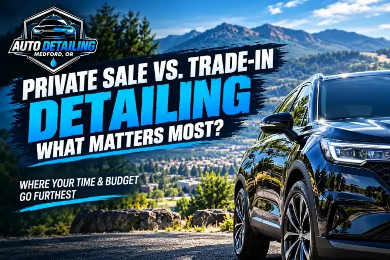 private sale vs trade-in detailing priorities comparison